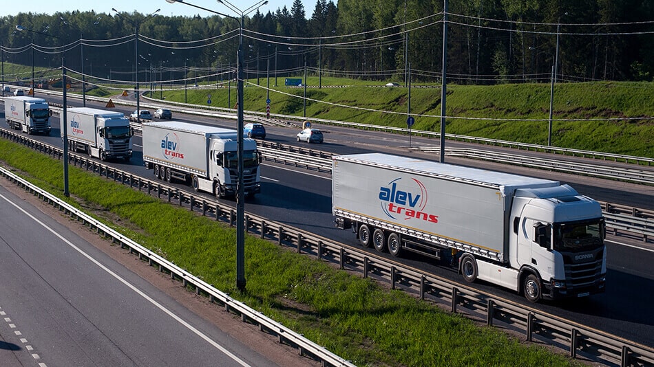 Грузовики ALEV-TRANS на магистрали